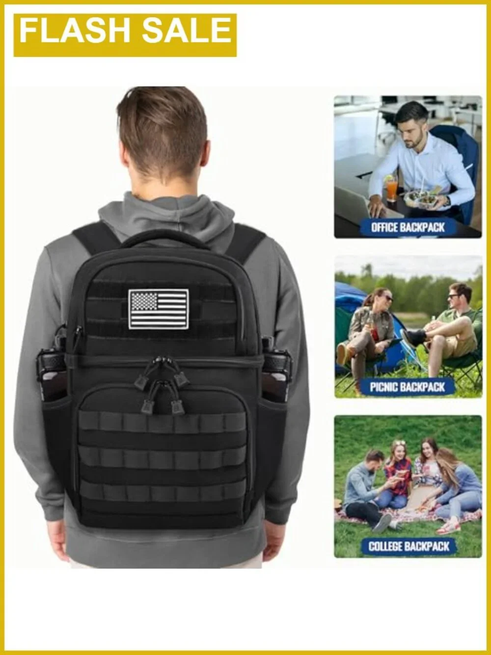 Insulated Cooler Lunch Backpack Leakproof RFID Nylon Double Deck